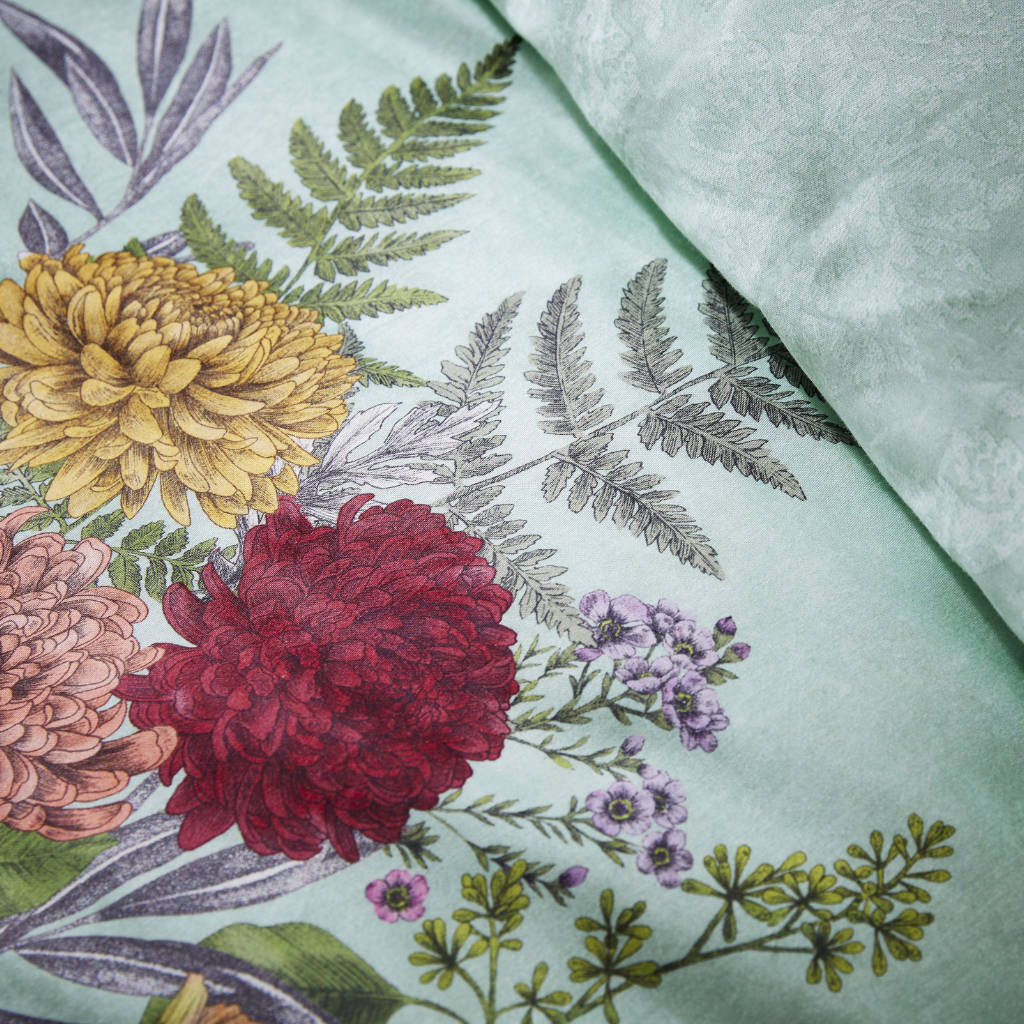 Matthew Williamson Floral Bloom Duvet Cover Set Mint Green