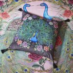 Matthew Williamson Peacock Bloom Cushion Black