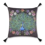 Matthew Williamson Peacock Bloom Cushion Black