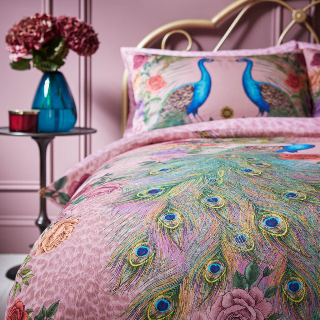 Matthew Williamson Floral Bloom Duvet Cover Set Mint Green