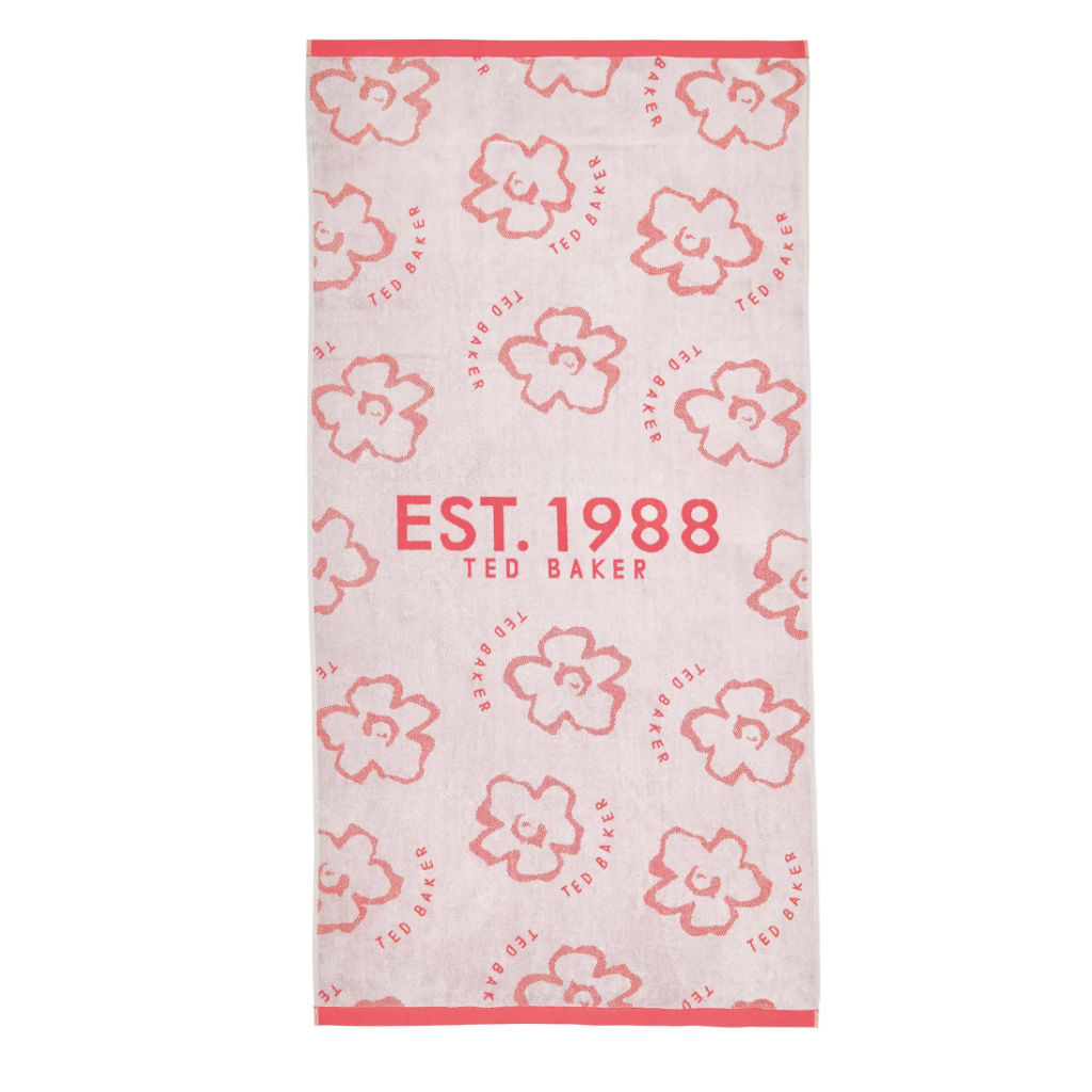 Ted Baker Beach Towel Est 1988 Coral