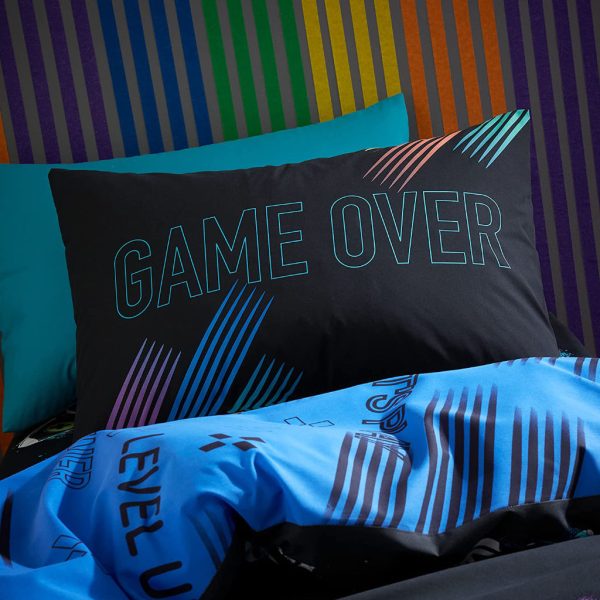game over black duvet cover set by catherine lansfield