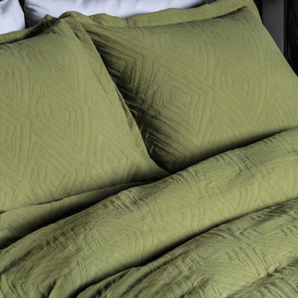 Design Port Padstow Bedspread Olive Green