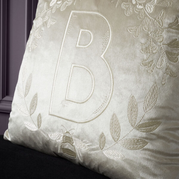 Bridgerton Regency Crown Cushion Natural Detail