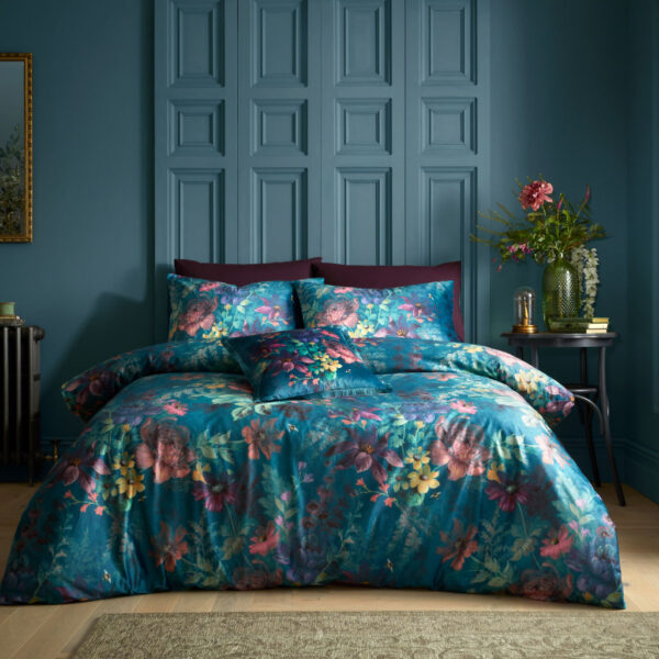 Bridgerton Romantic Floral Duvet Cover Set with Cushion