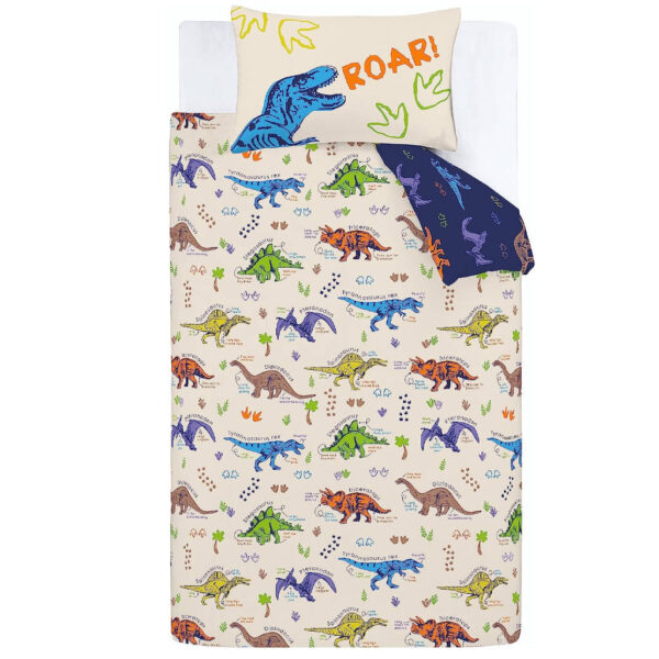 Catherine Lansfield Prehistoric Dinosaurs Duvet Cover Set Cut Out