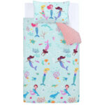 catherine lansfield childrens mermaid duvet cover set