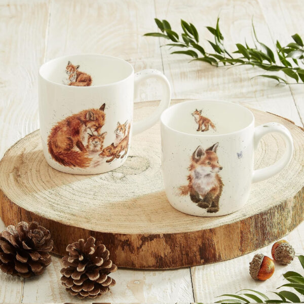 parent & child fox mug gift set front lifestyle
