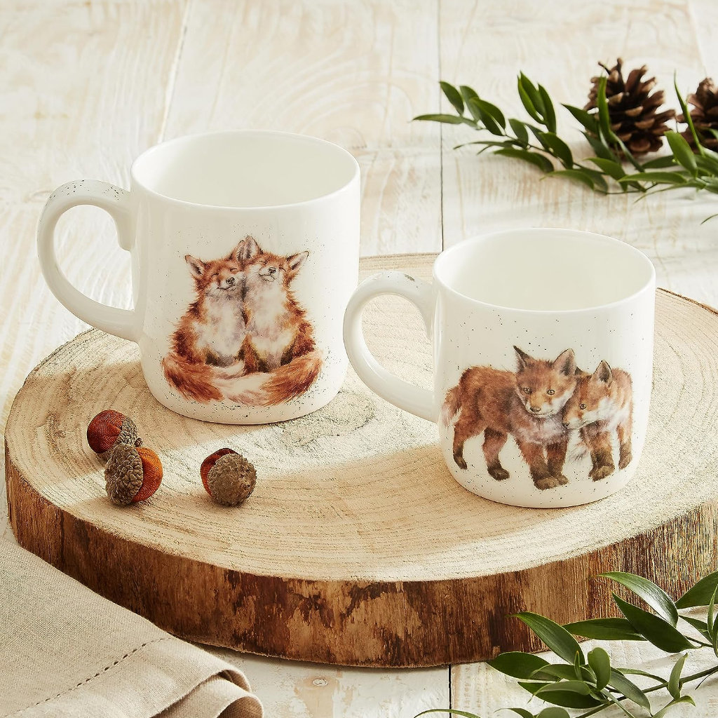 parent & child fox mug gift set lifestyle