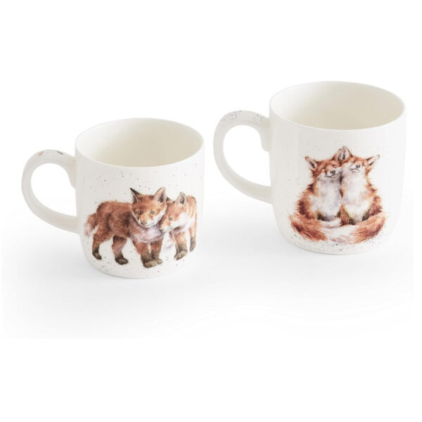 parent & child fox mug gift set reverse