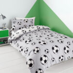 CL Fleece Football Grey Duvet Cover Set