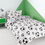 CL Fleece Football Grey Duvet Cover Set Reverse