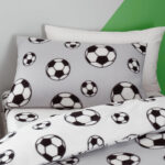 CL Fleece Football Grey Duvet Cover Set detail