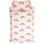 CL Rainbow Hearts Fleece Duvet Cover set Cut Out
