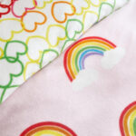 CL Rainbow Hearts Fleece Duvet Cover set detail 2