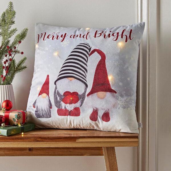 merry and bright filled christmas cushion catherine lansfield