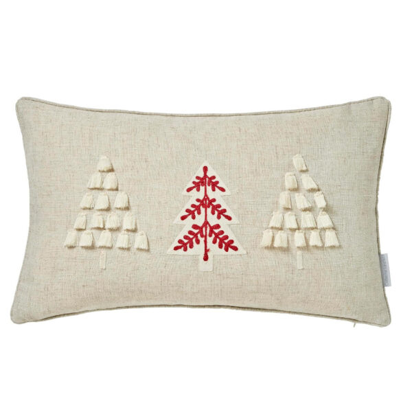 tufted christmas tree natural filled cushion catherine lansfield