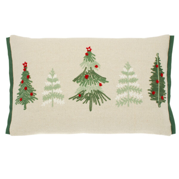 Christmas Tree Filled Cushion Natural 30cm x 50cm Walton & Co