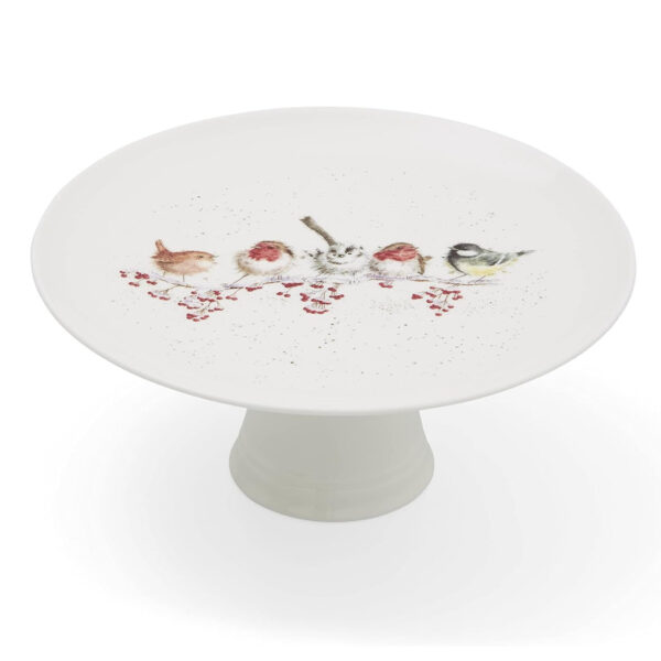 wrendale ceramic christmas plate robins cut out