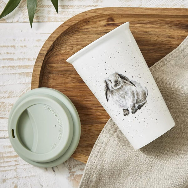 Rosie Rabbit Travel Mug Wrendale Designs Lifestyle 2