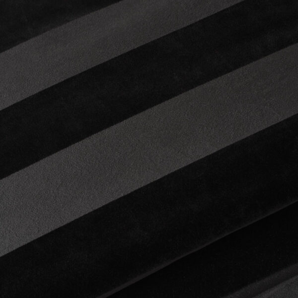 Velvet Stripe Bedspread 240cm x 260cm Black Style Sisters Detail