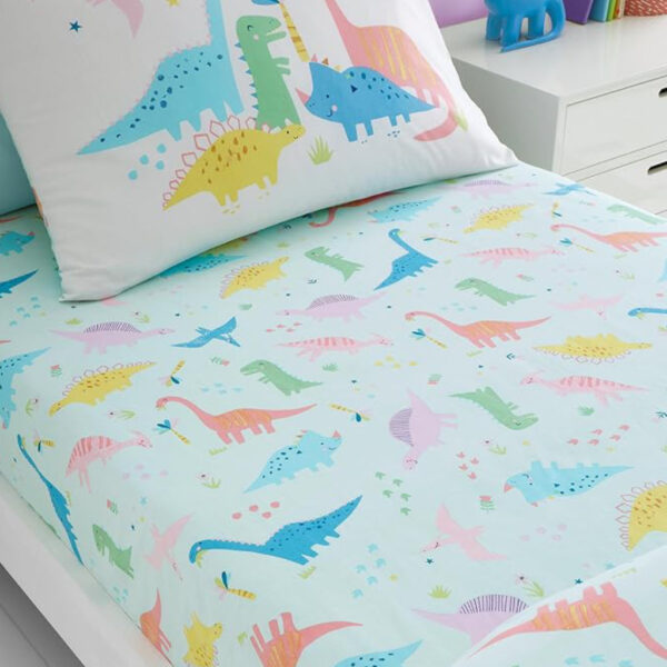 Dinosaur Friends Fitted Sheet Image