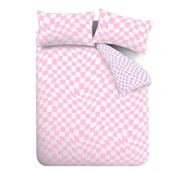 Sassy B Checkerboard Wave Pink Cut Out