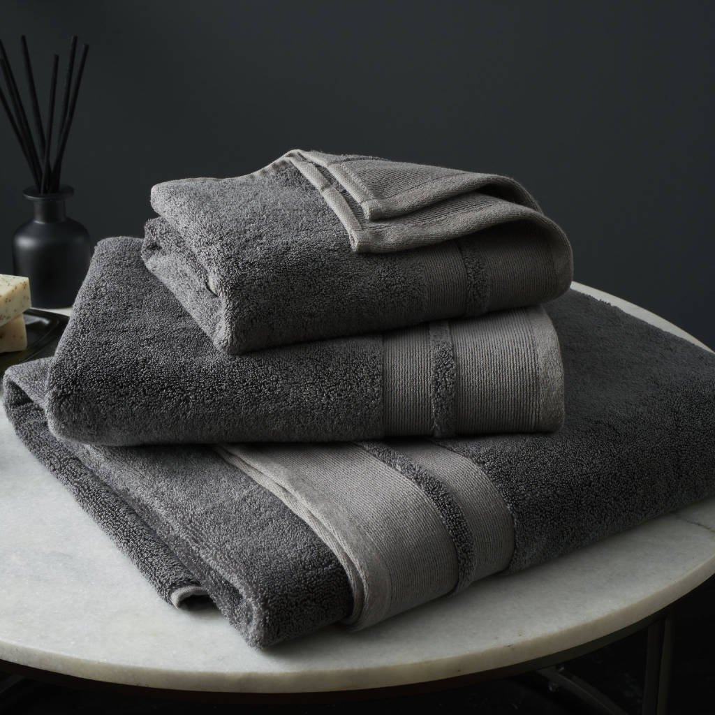 Terence Conran Grey Zero Twist Cotton Modal Towel Bundle