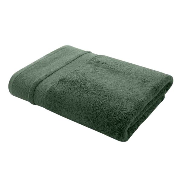 Terence Conran Forest Green Zero Twist Cotton Modal Towel Folded