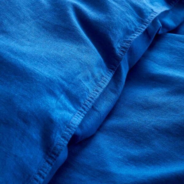 Terrence Conran Relaxed Cotton Linen Blue Edging Detail