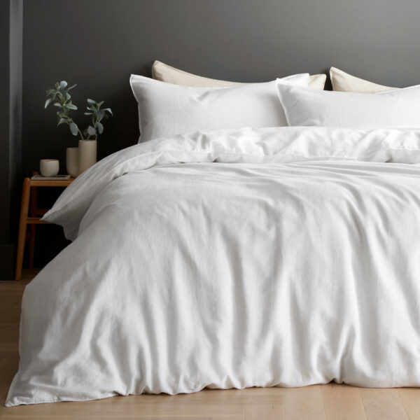 Terrence Conran Relaxed Cotton Linen White Bedding