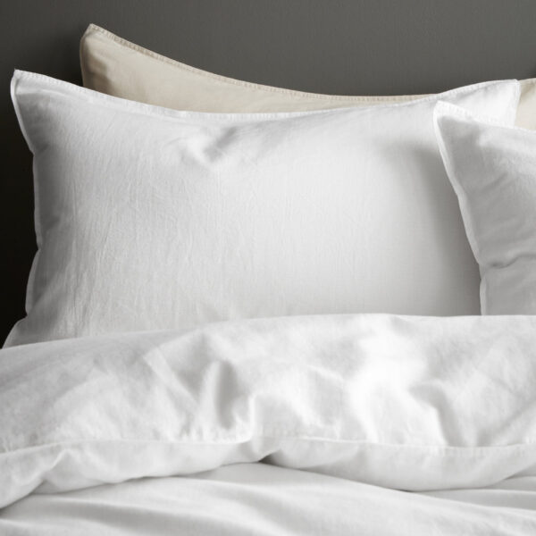 Terrence Conran Relaxed Cotton Linen White Pillowcases