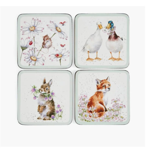 Wrendale Designs Wildflowers Coasters Set of 4