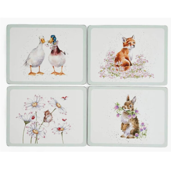 Wrendale Designs Wildflowers Set of 4 Large Placemats