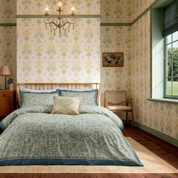 Morris & Co V & A Room Willow Sage Green and Gold Bedding