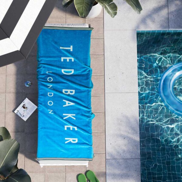 Ted Baker Logo Beach Towel Blue
