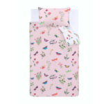 RHS Butterfly Garden Pink Duvet Cover Set Overhead Image