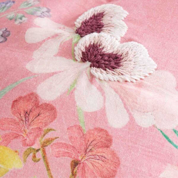 RHS Cottage Meadow Pink Cushion Close Up Image