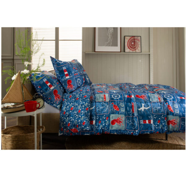 Coastal Patch Duvet Cover Set Side View