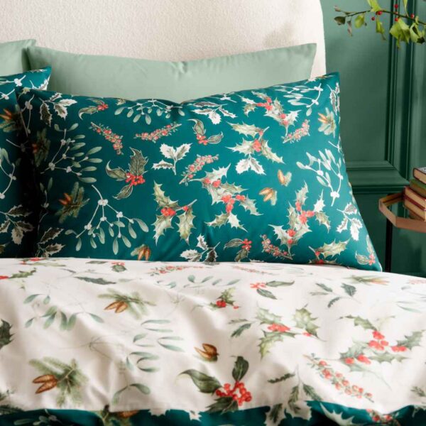 RHS Winter Foliage Green Pillowcase Image