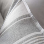Bianca Brushed Ticking Stripe Close Up Image