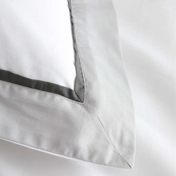 Bianca Mayfair White Silver Pillowcase Detail Image