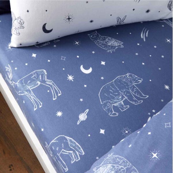 Bianca Brushed Starlight Animals Fitted Sheet Image