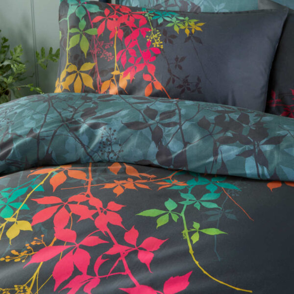 Clarissa Hulse Virginia Creeper Jewel Duvet Cover Set Close Up Image