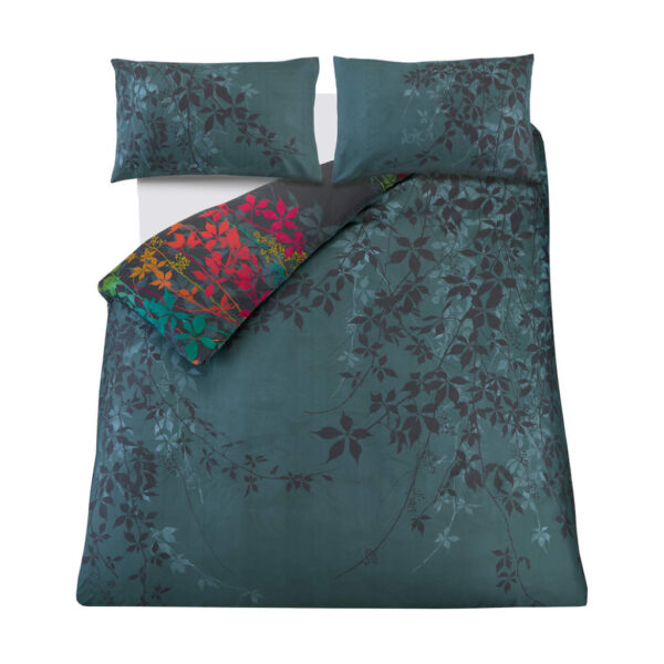 Clarissa Hulse Virginia Creeper Jewel Duvet Cover Set Reverse Overhead Image