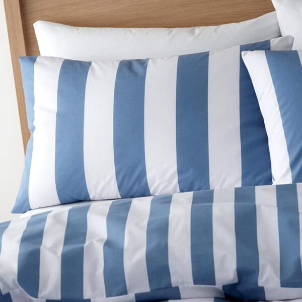 Lansfield Cove Stripe Blue Pillowcase Image