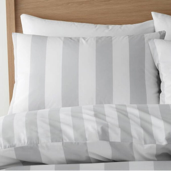 Lansfield Cove Stripe Silver Pillowcase Image