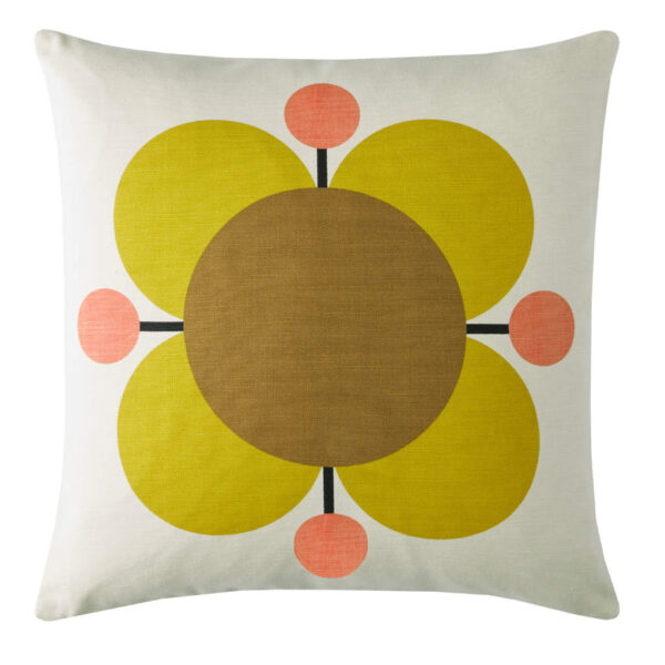 Orla Kiely Atomic Flower Primrose Cushion Front