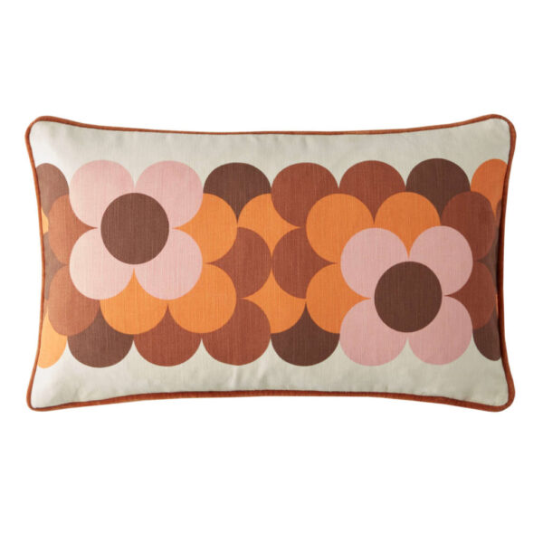 Orla Kiely Retro Flower Stripe Cushion Canyon