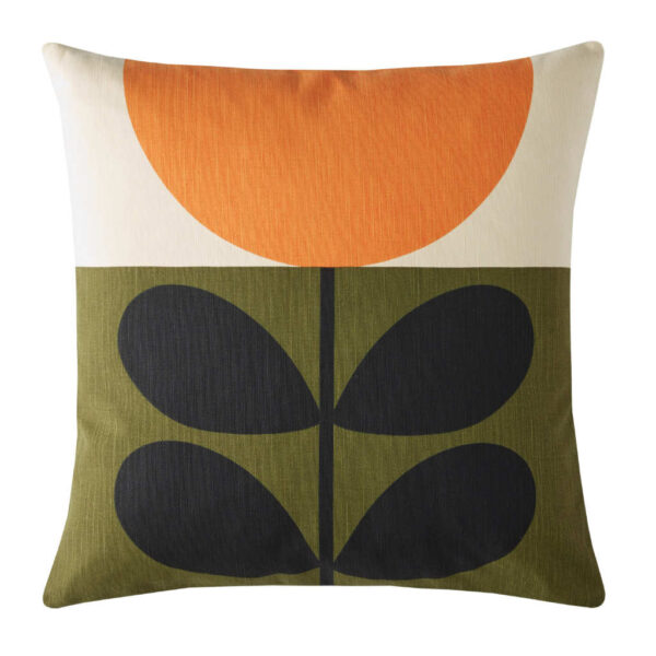 Orla Kiely Sunflower Orange Cushion Front